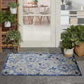 Aloha Indoor/Outdoor Blue Grey 2 ft 8 in x 4 ft Rug - Easy Clean