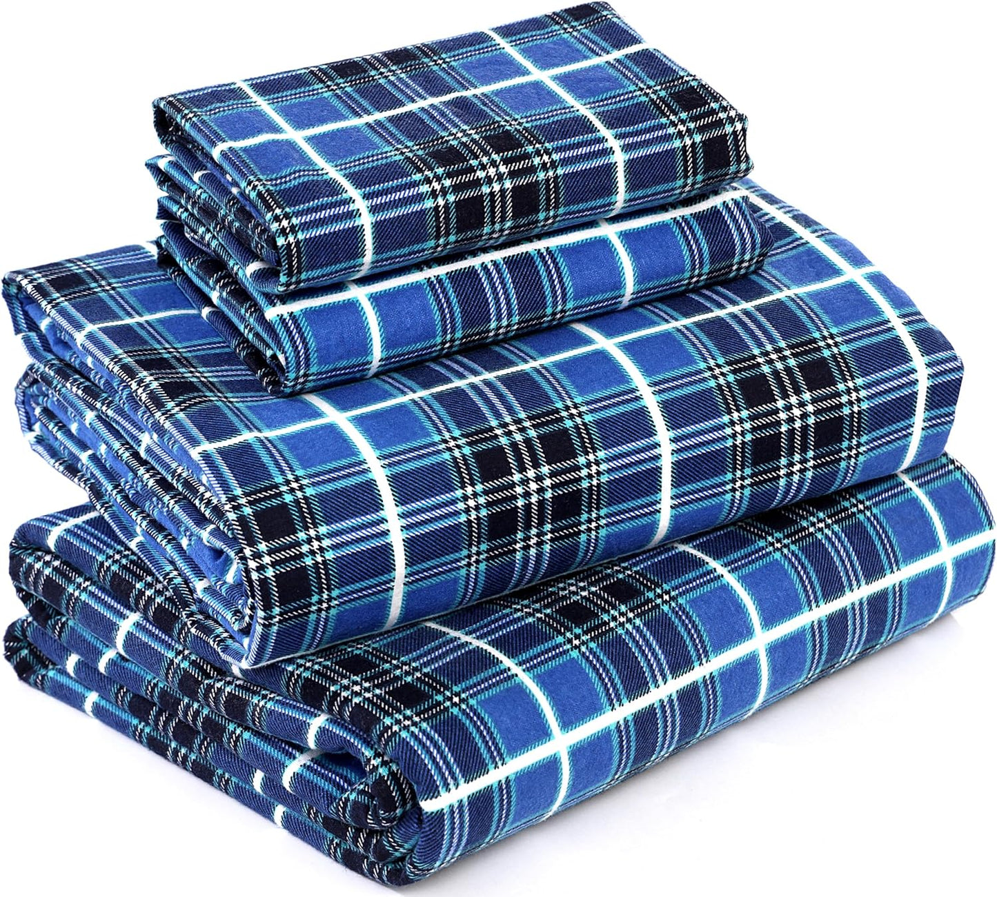 RUVANTI Flannel Sheets Set for California King - Soft & Cozy