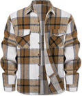 Cromoncent Men's Long Sleeve Thick Flannel Shirt Jacket - Warm