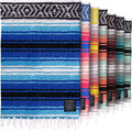 Authentic Extra Large Mexican Blanket - Handwoven King Turquoise