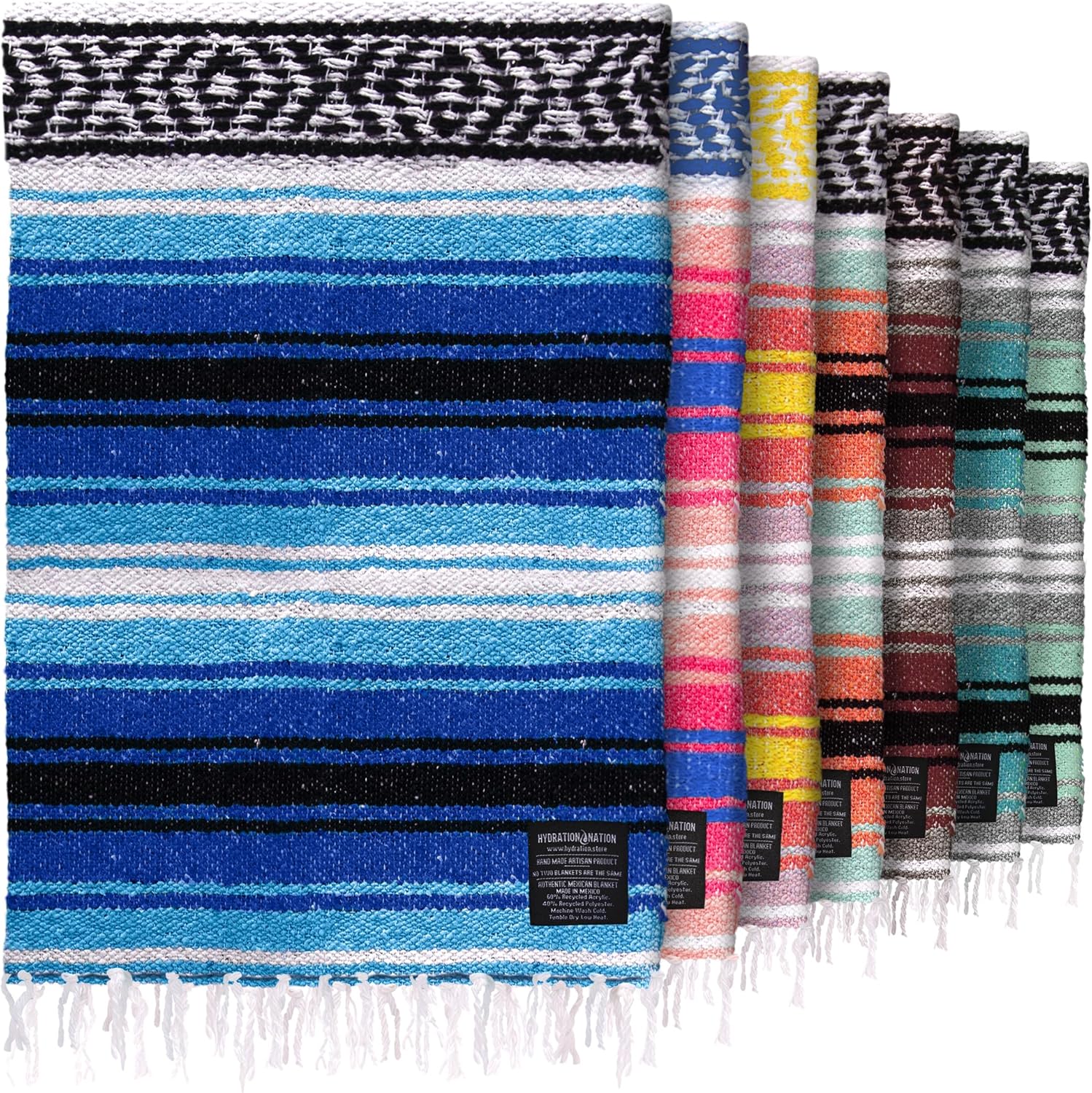 Authentic Extra Large Mexican Blanket for Yoga and Outdoor Use