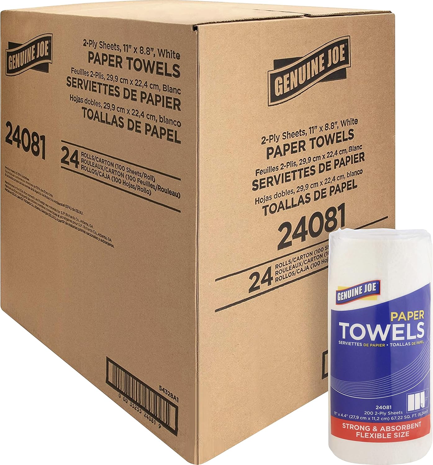 Genuine Joe Household Paper Towels for Quick and Easy Cleanup