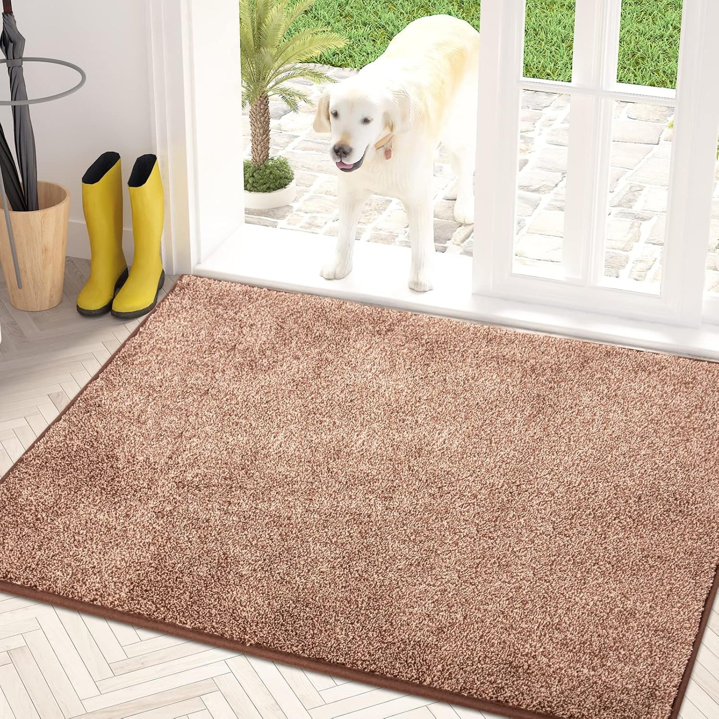 PURRUGS Dirt Trapping Door Mat 34in x 59in for Muddy Shoes