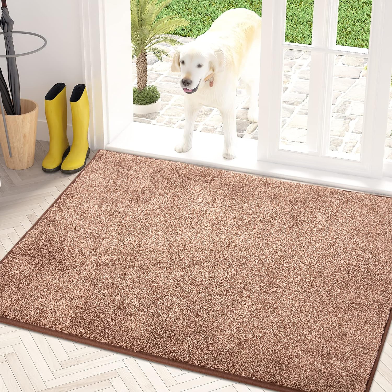 PURRUGS Dirt Trapping Door Mat 34in x 59in for Muddy Shoes