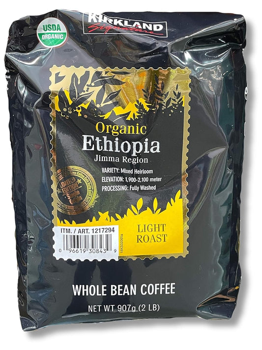 Boldly Energize with Kirkland Signature Organic Ethiopia Light Roast Coffee