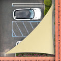 Right Triangle Sun Shade Sail 13ft x 14ft x 19.1ft Beige - Heavy Duty