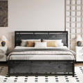 California King Bed Frame with Headboard and Footboard - Sturdy Metal