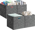 Posprica 13x15x13in Collapsible Storage Bins - Set of 4 Black
