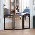 Spirich Freestanding Wire Pet Gate 30 in Tall - Sturdy Folding Fence
