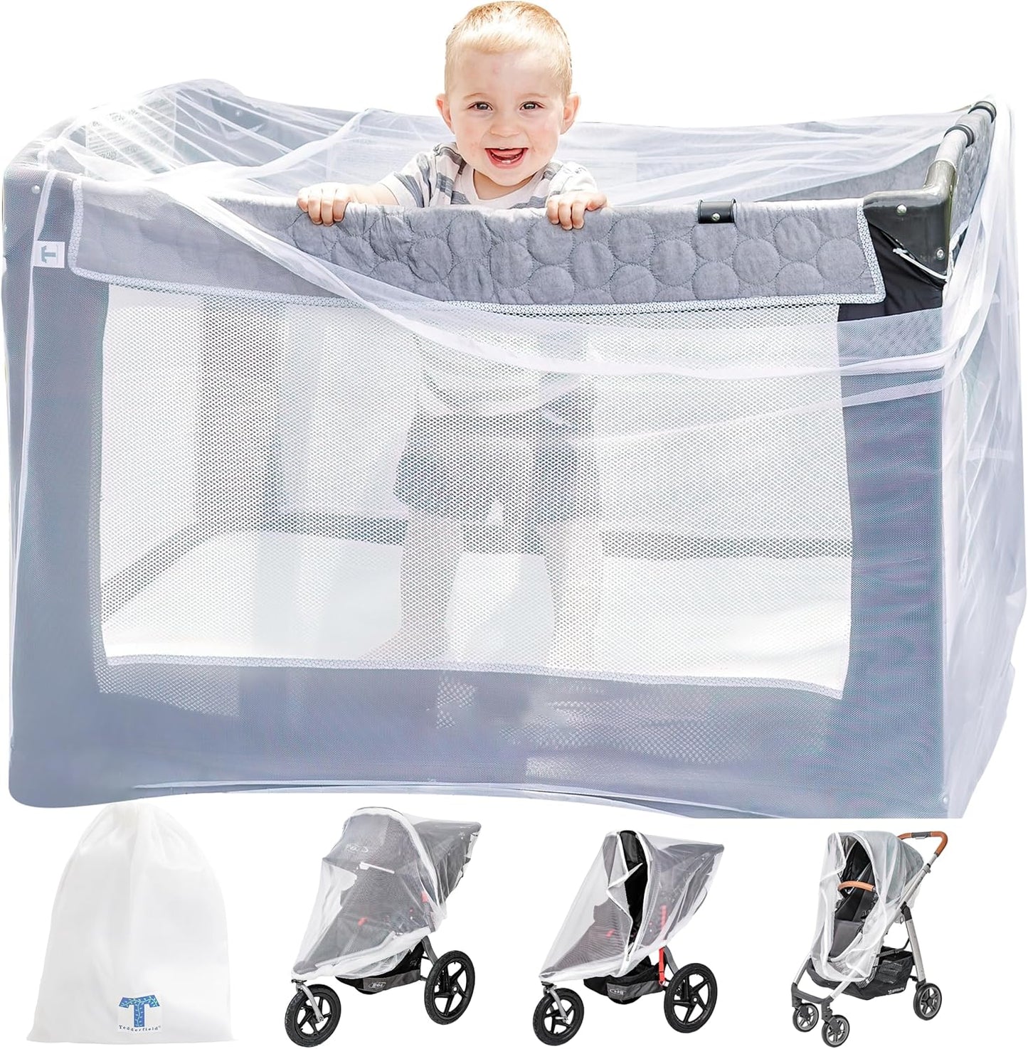 Pack n Play Cover with Zippers for Mosquito Protection