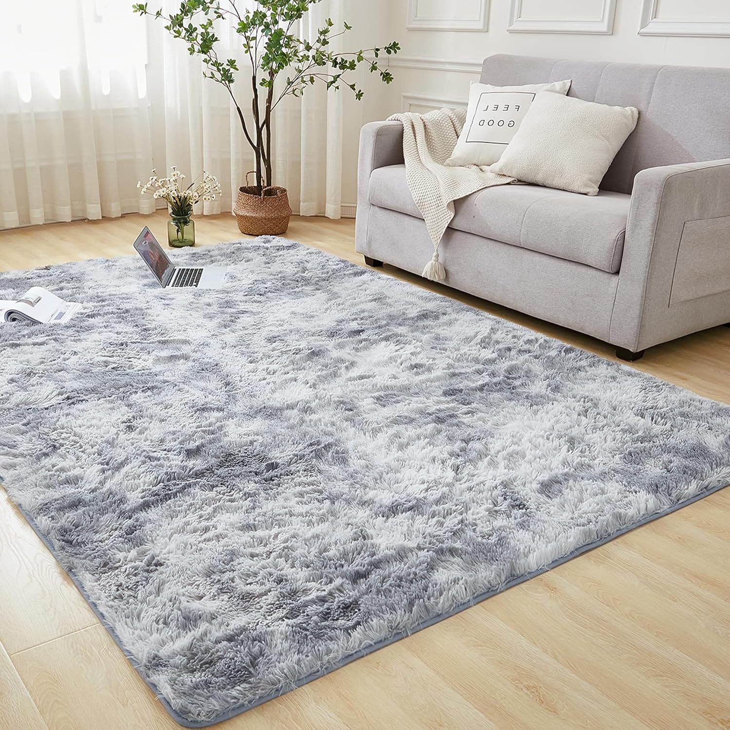 Andency Soft Area Rugs for Living Room Bedroom, 5x8 Fluffy
