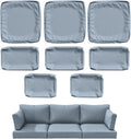 8-Piece Outdoor Cushion Slipcovers Set - 100% Polyester, Fade