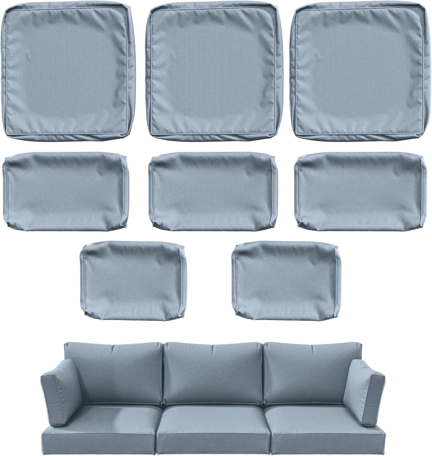 8 pcs Outdoor Cushion Slipcovers for Stylish Patio Comfort