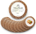 Bluewest Woven Placemats 13in Set of 10 - Natural Rattan Table Mats