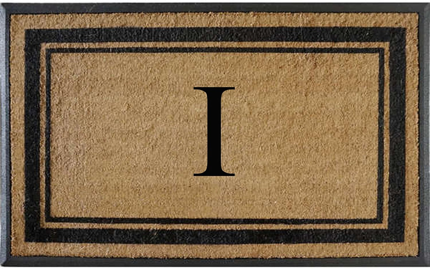 Natural Rubber & Coir Flocked Doormat for Front Door Entry