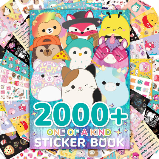 Kawaii Squishmallows Sticker Book, 43 Sheets, Cute Designs