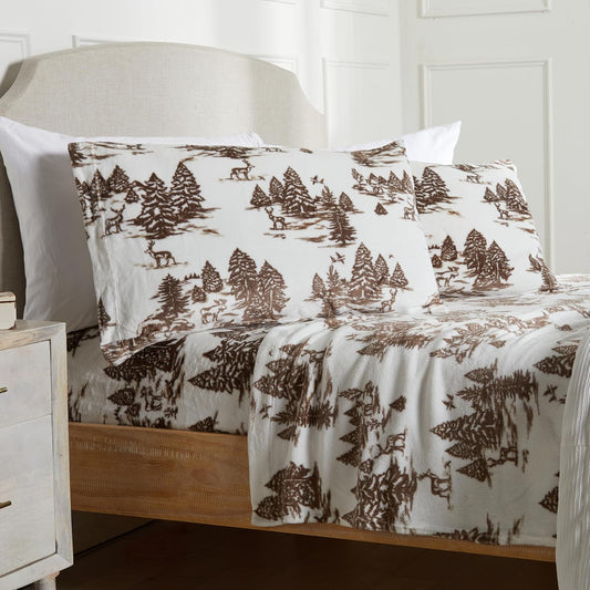Ultra Soft Micro Fleece Sheets Set for King Size Beds