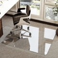 Tempered Glass Floor Mat 46x46 in Square Chair Mat - Clear Protection