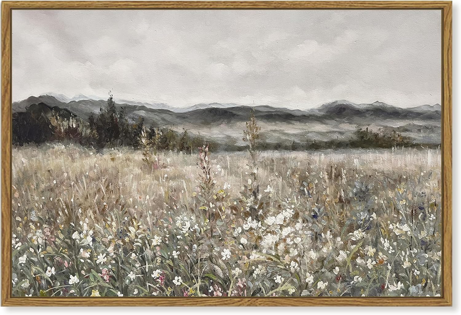 Vintage Landscape Framed Canvas Wall Art for Timeless Elegance