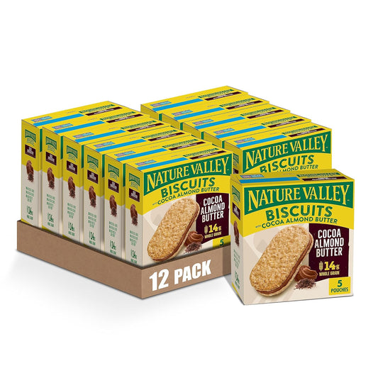 Nature Valley Cocoa Almond Butter Biscuit Sandwiches, 5 ct