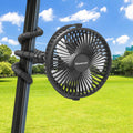 10000mAh Rechargeable Golf Cart Fan 7 in Clip On - Long Run Cooling
