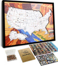 National Parks Map With Push Pins 12x10 - Interactive Travel Tracker