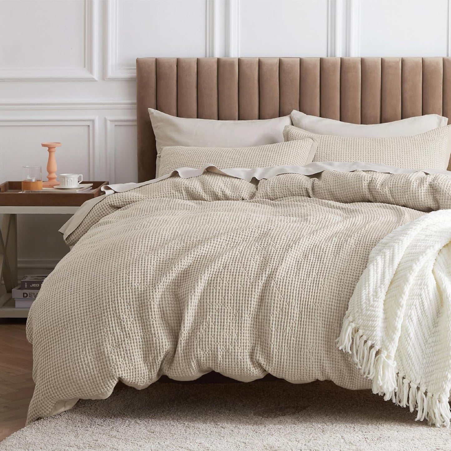 Bedsure Cotton Duvet Cover Set - Luxurious 100% Cotton Bedding