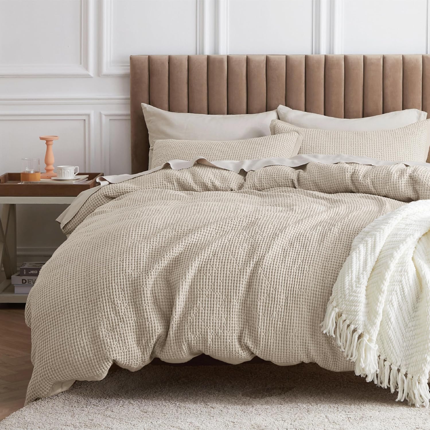 Bedsure Cotton Duvet Cover Set - Luxurious 100% Cotton Bedding