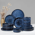 HaWare Dinnerware Sets 16-Piece Stoneware Set - Reactive Starry Blue