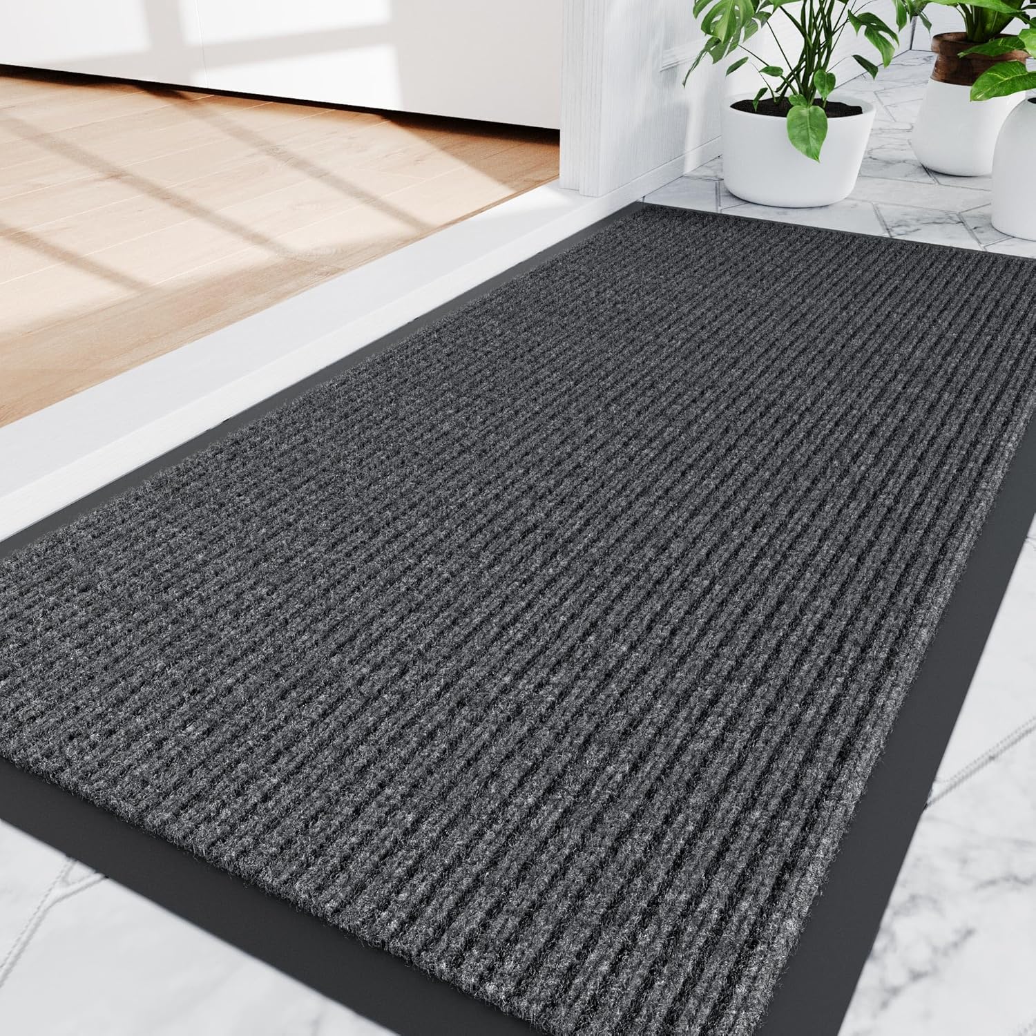 Amyracel Front Door Mat Indoor Outdoor Waterproof Doormat 24in x 48in