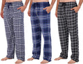 Real Essentials Men's Pajama Pants - Comfortable Knit Cotton Flannel