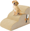 Dog Stairs Ramp for High Beds Couches - Soft 3-Step Pet Stairs