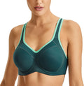 SYROKAN Women's Full Support High Impact Racerback Sports Bra coverage