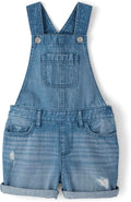 Girls Denim Shortall Overalls in 100% Cotton Denim - Play Ready