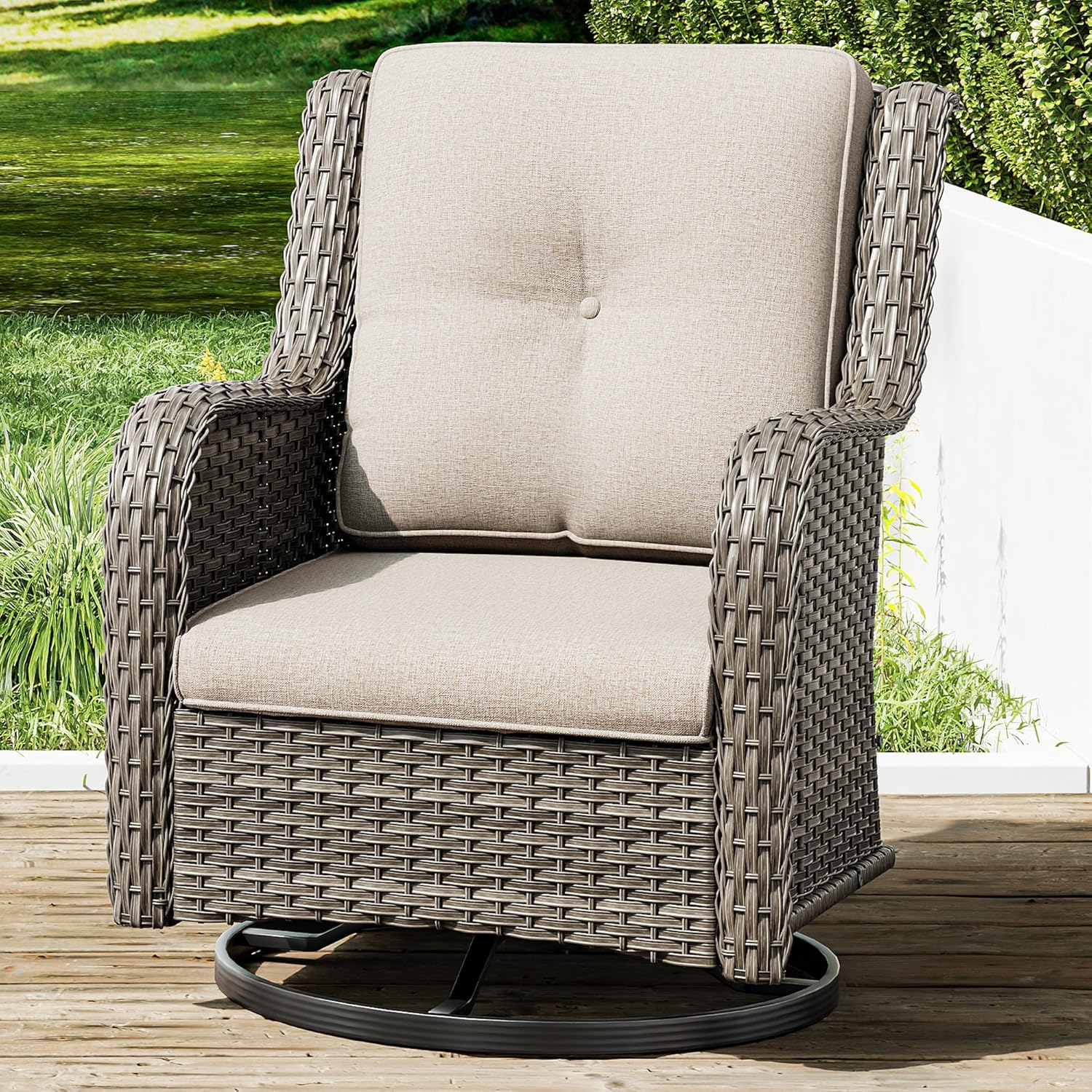 Joyside Outdoor Swivel Rocker Patio Chair for Ultimate Comfort