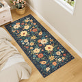 DUKINO 2x5 Runner Rug for Hallway, Washable Floral Design