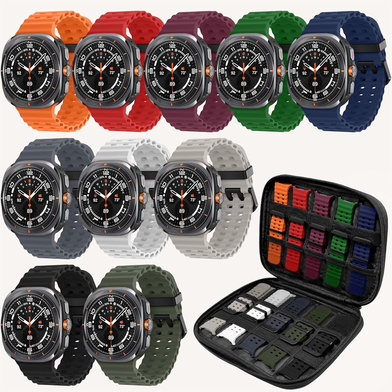 Breathable Soft Silicone Bands for Samsung Galaxy Watch Ultra 47mm