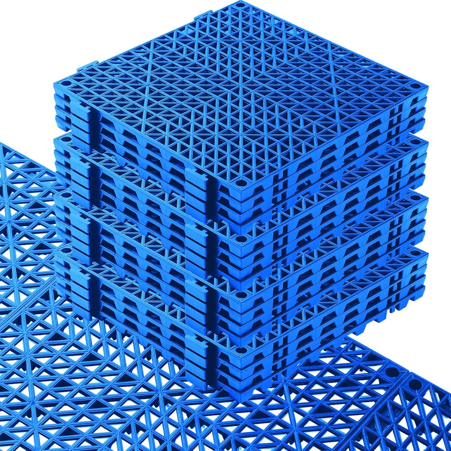 12PCS Modular Interlocking Cushion Drainage Mats for Safety