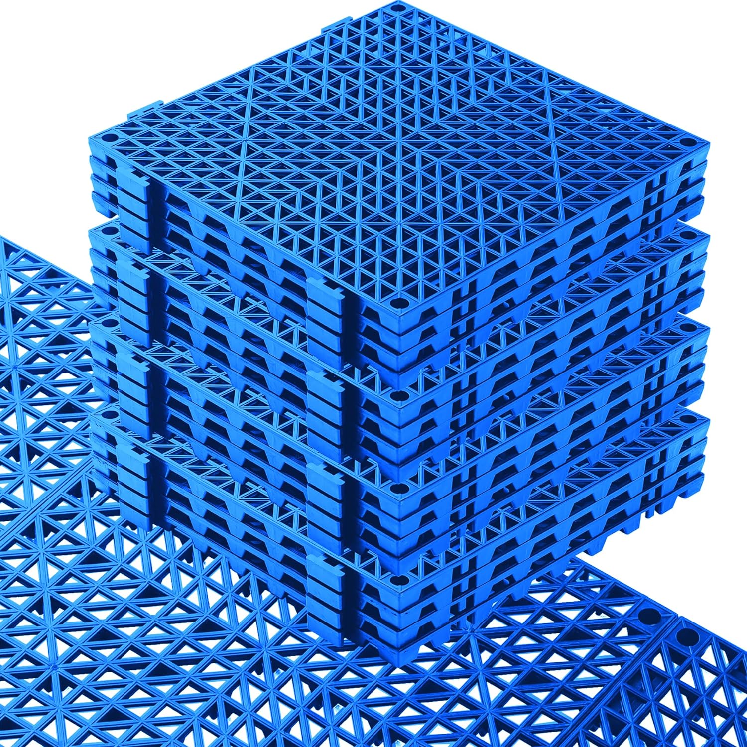 12PCS Modular Interlocking Cushion Drainage Mats for Safety