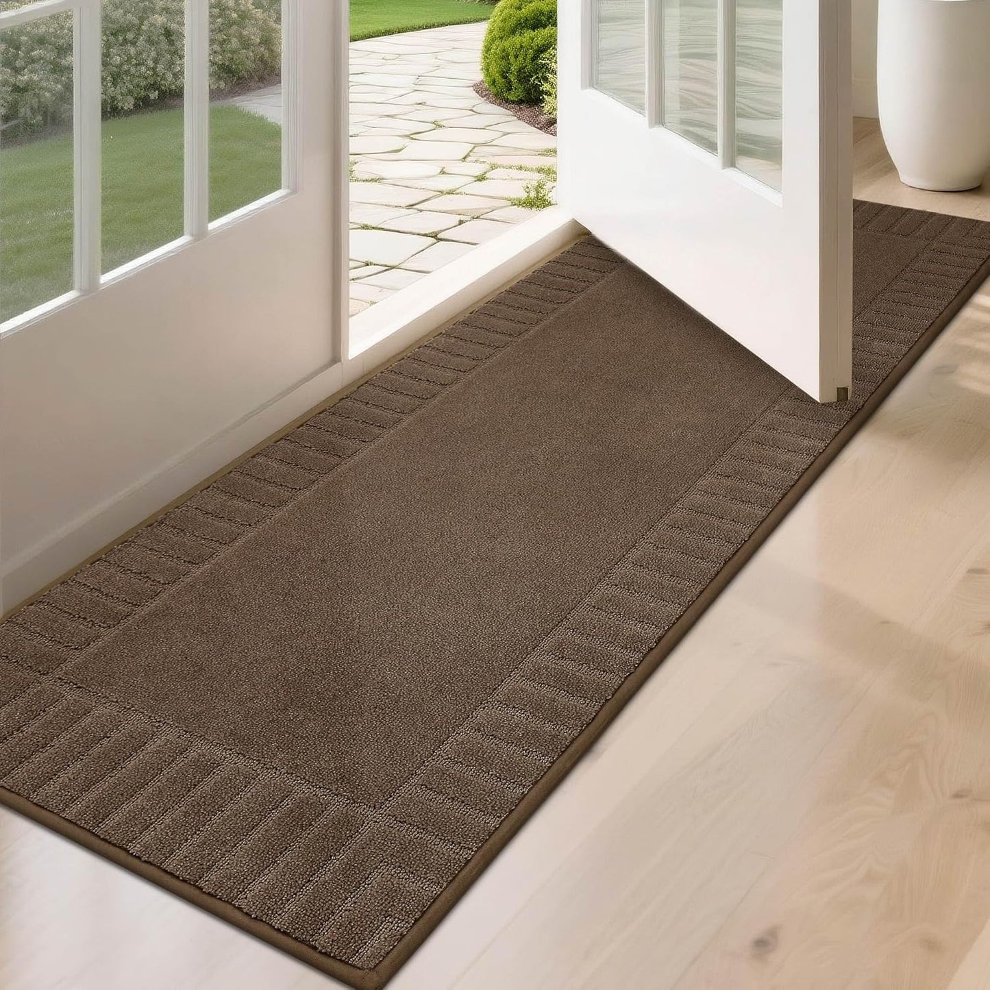BEQHAUSE Non-Slip Dirt Trapper Door Mat for Home Entrance