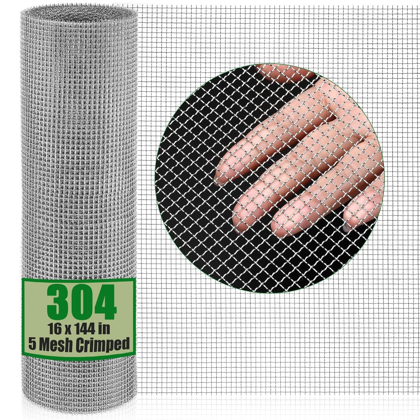 Valchoose 304 Crimped Wire Mesh Roll for Chicken Coop Projects