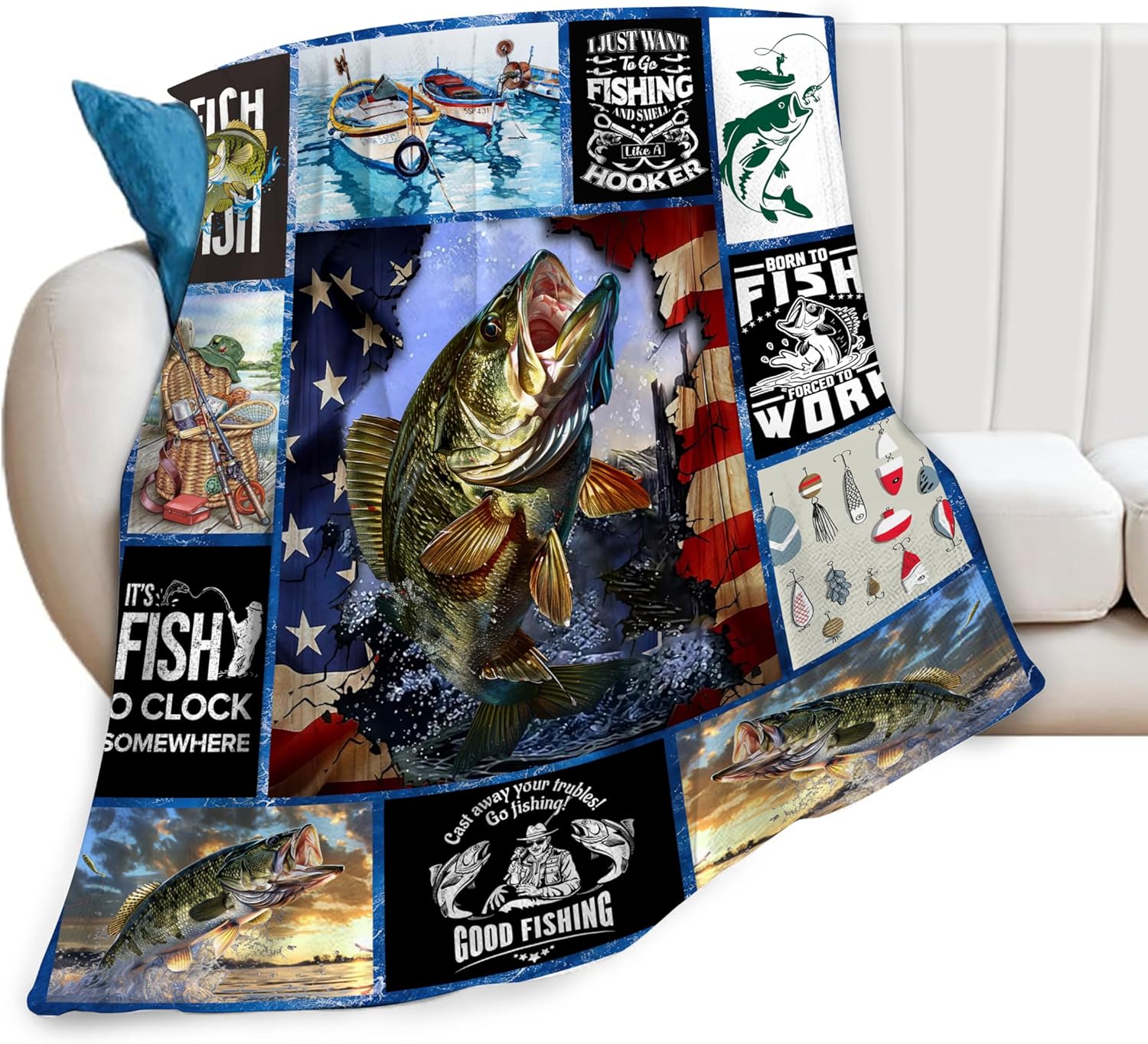 Cozy Fisherman Fleece Blanket - Perfect Gift!