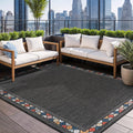 Beverly Rug Outdoor Rug 4x6 Dark Gray - Durable Washable Patio Rug