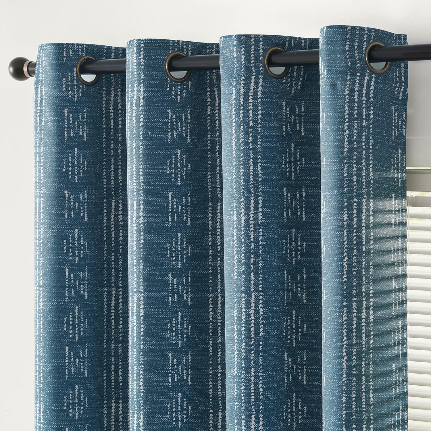 95% Blackout Curtains for Bedroom with Boho Pattern Design