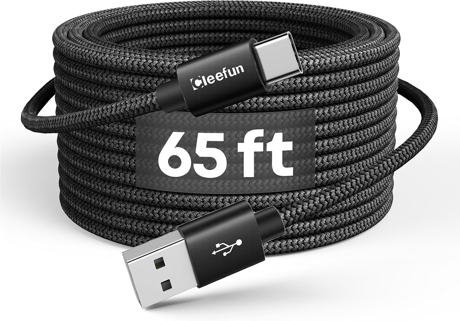 CLEEFUN 65ft Extra Long USB C Cable for Fast Charging Needs