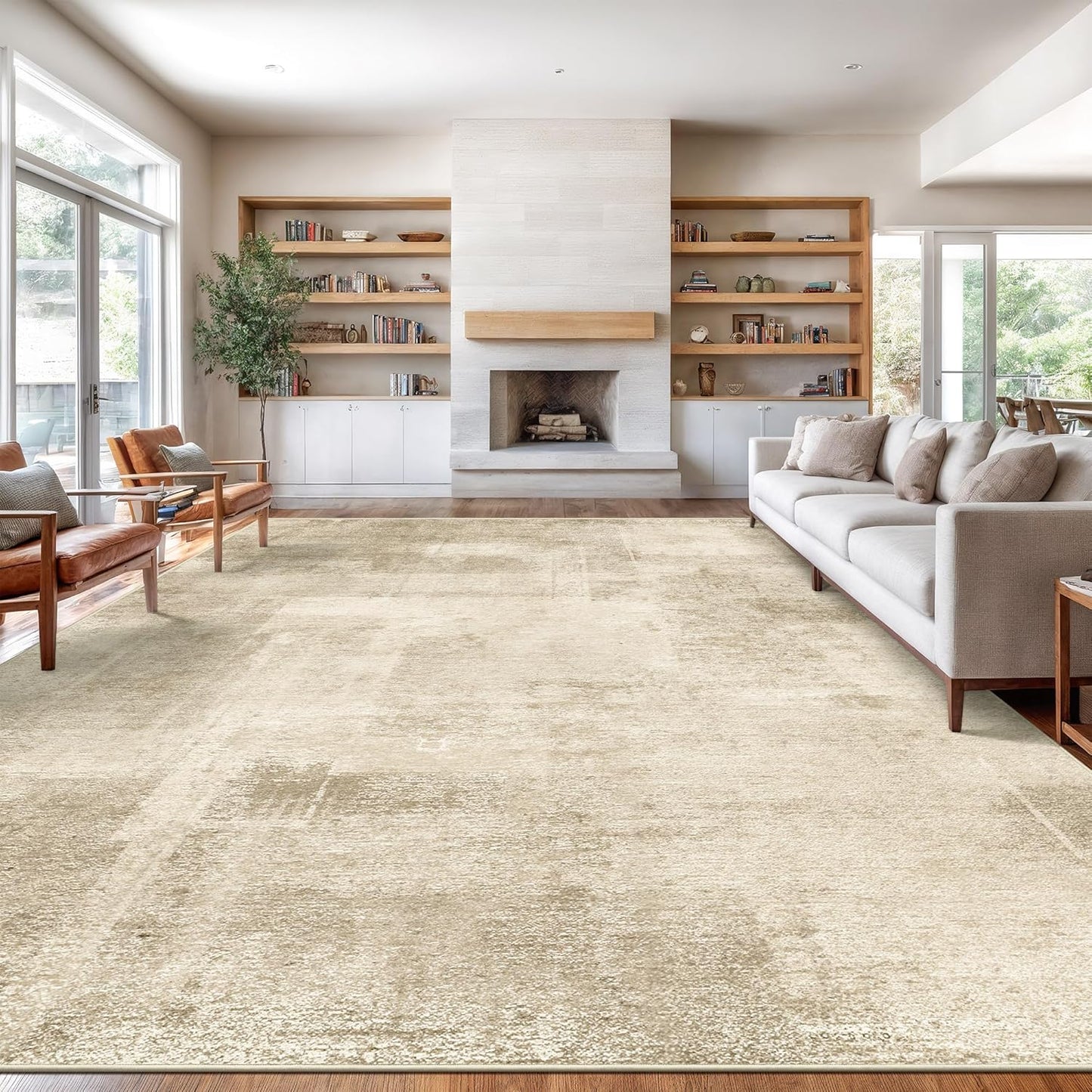 10x14 Area Rugs for Living Room with Non-Slip Backing