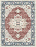 7x9 Washable Vintage Area Rug Boho Distressed Design - Low Pile