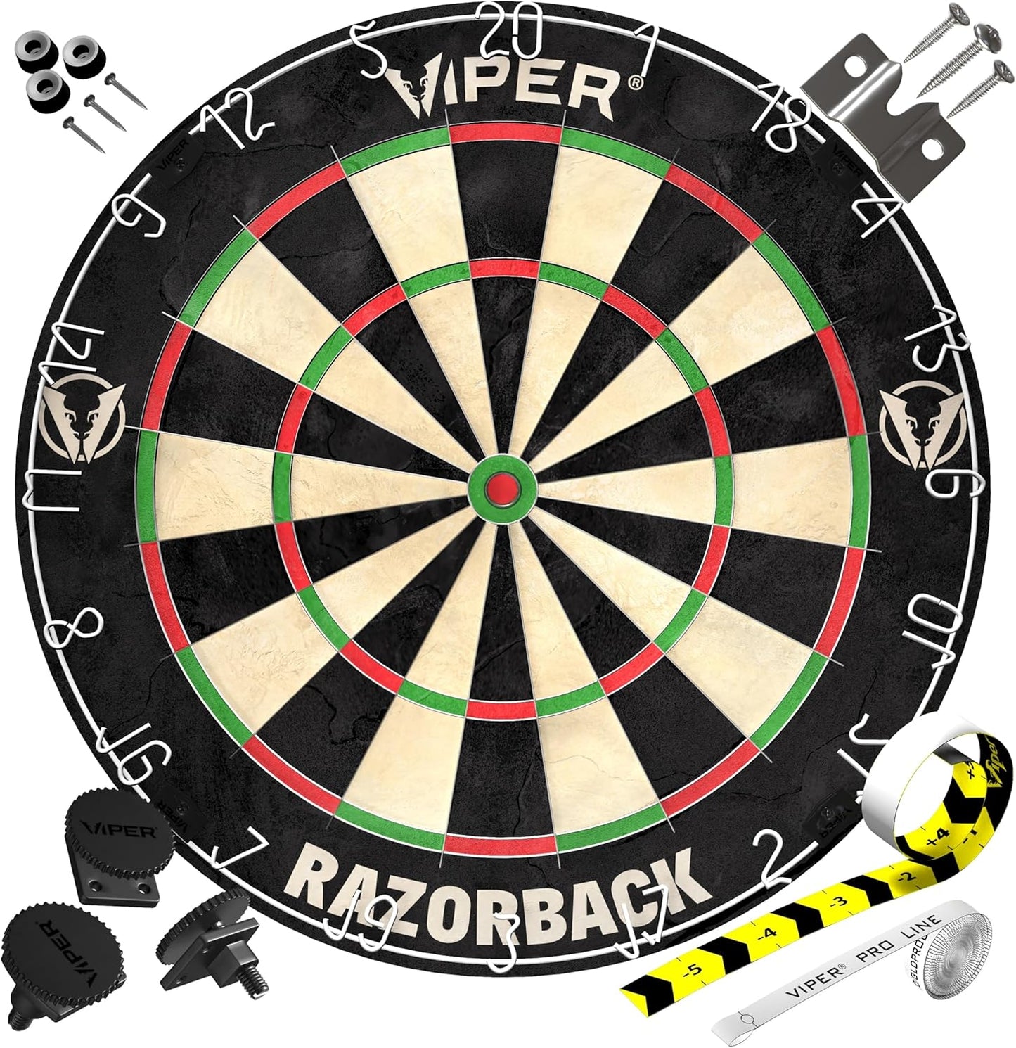 ViperRazorback Sisal/Bristle Steel Tip Dartboard for Enthusiasts