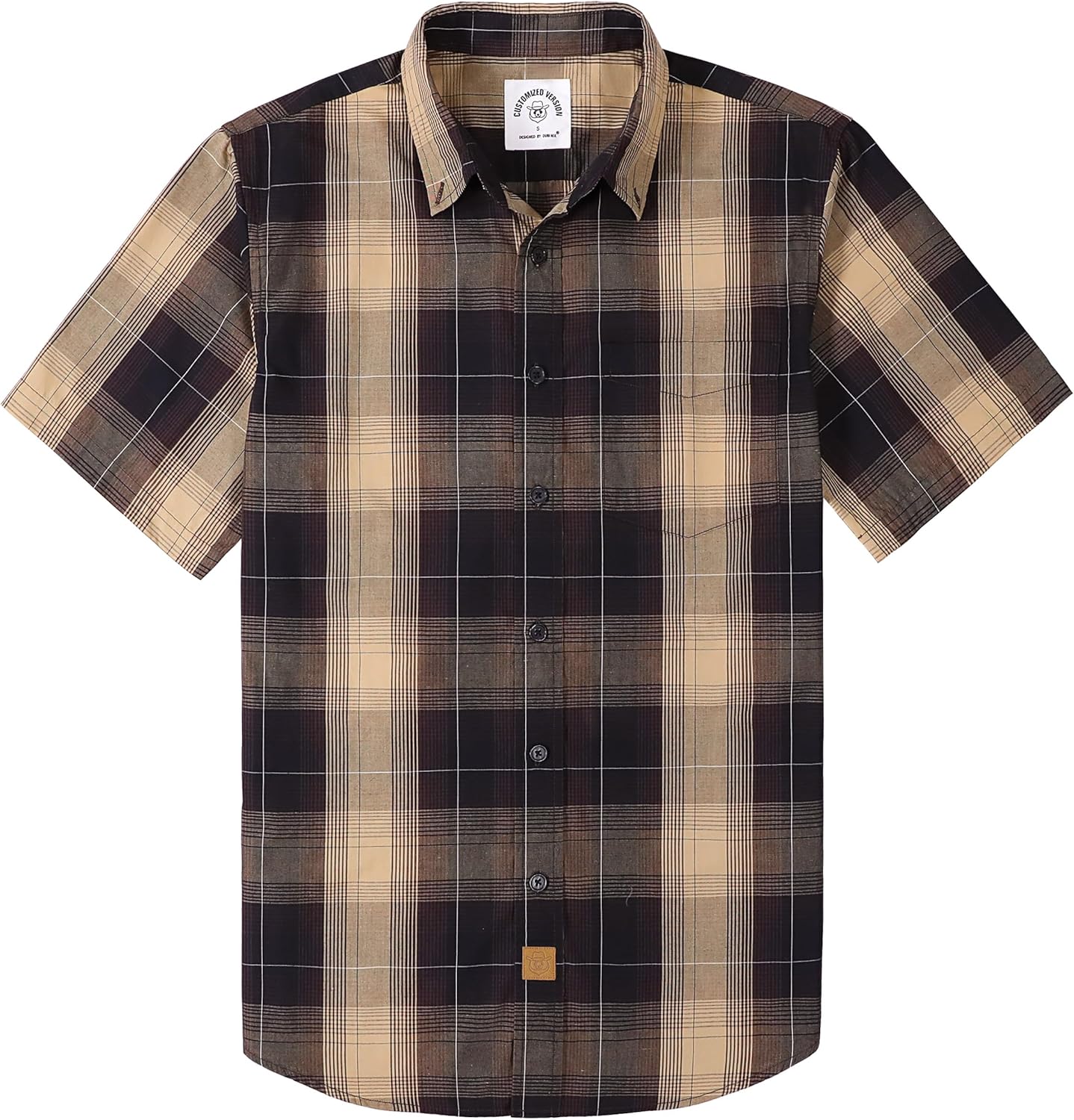 Dubinik Mens Short Sleeve Button Down Shirt for Casual Style