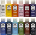 Outdoor Acrylic Paint Set for Rocks & Planters - Gloss 12 Colors